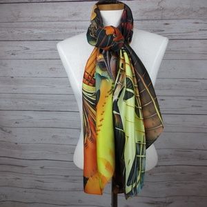 Ellen Meiselman Rectangle Scarf 100% Silk